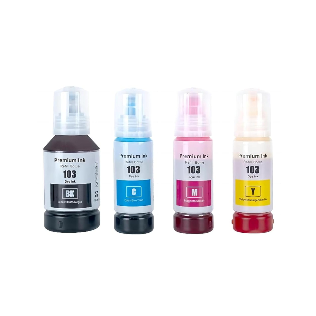 SKY 4-Color 103 Compatible refill ink suitable for EcoTank L1110 L3100 L3101 L3110 L3111 L3150 L3151 L3160 L5190