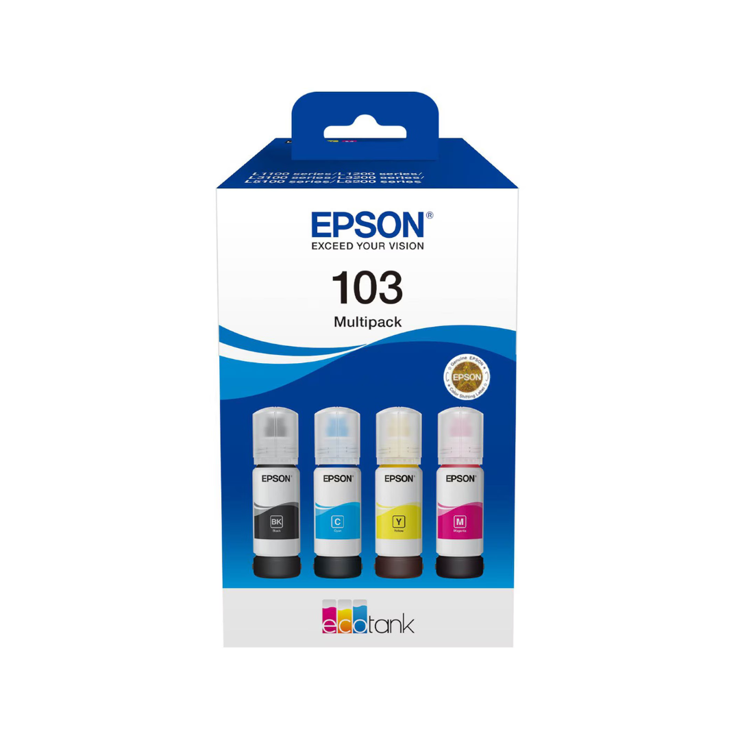 EPSON EcoTank 103 Multipack Refill Ink for Epson L1110 L3100 L3110 L3150 L5190