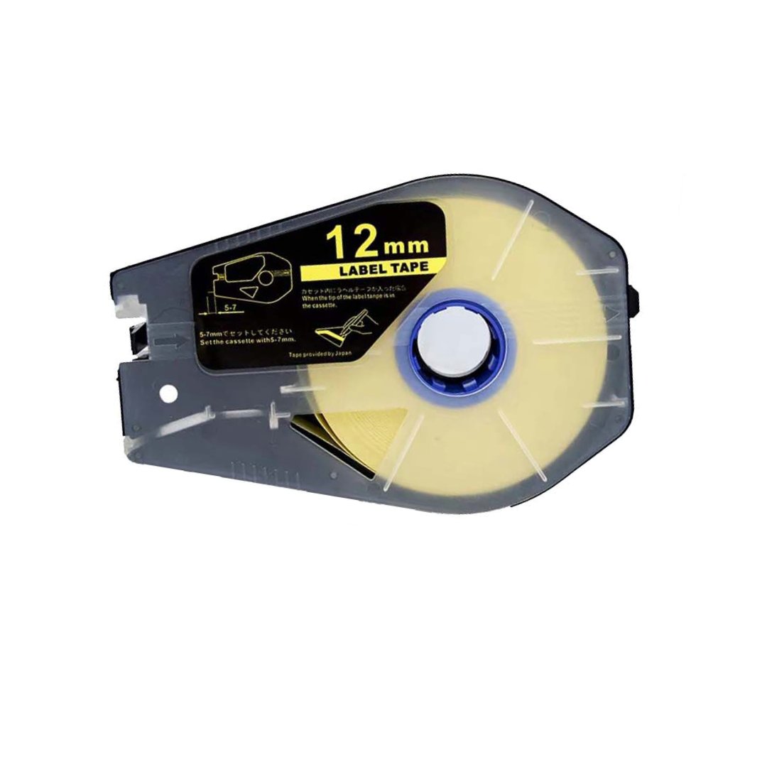 12mm x 30 meter Yellow Label Tape for Canon Cable ID printers