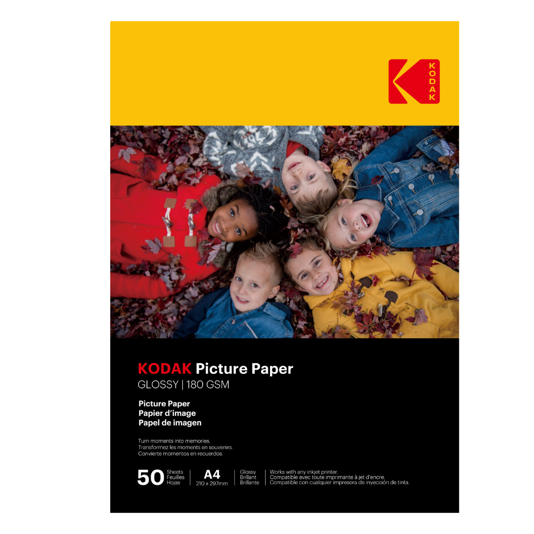 Kodak Picture Paper Glossy 180 gsm A4 Size x 50 Sheets