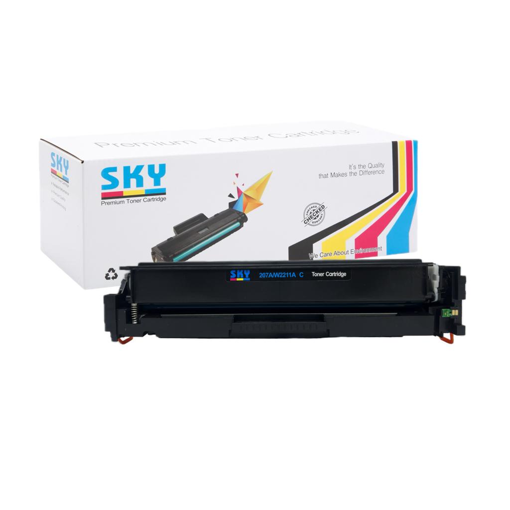 SKY 207A Cyan Toner Cartridges with Chip for  Colour LaserJet Pro  M255, MFP M282 and MFP M283