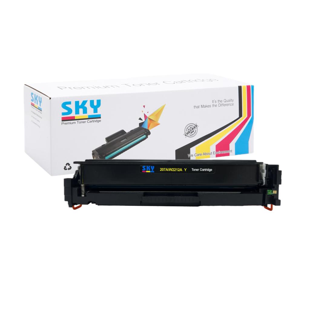 SKY 207A yellow Toner Cartridges with Chip for  Colour LaserJet Pro  M255, MFP M282 and MFP M283
