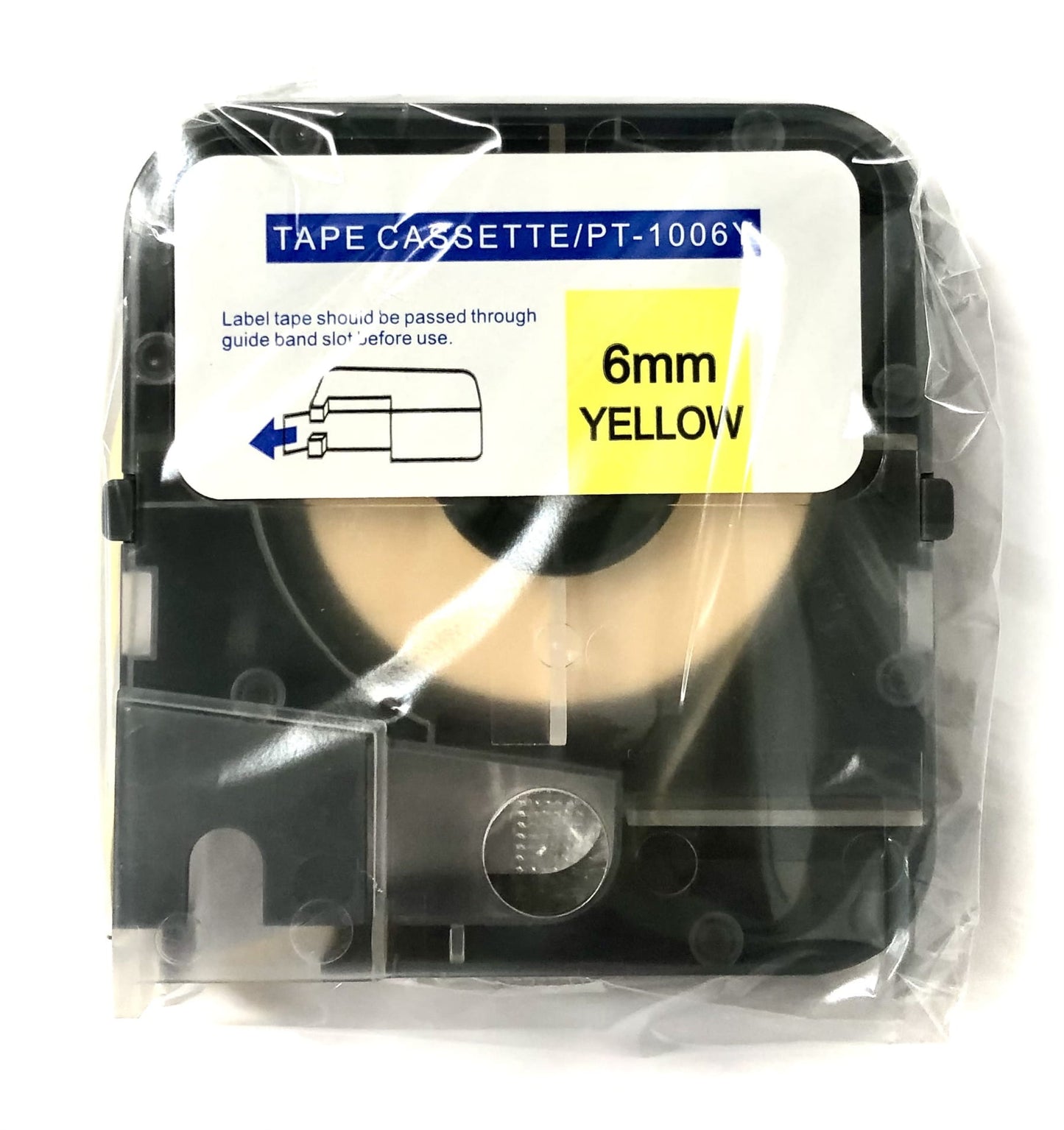 PT-1006Y 6mm x 8meter Yellow original tape for PT-1010