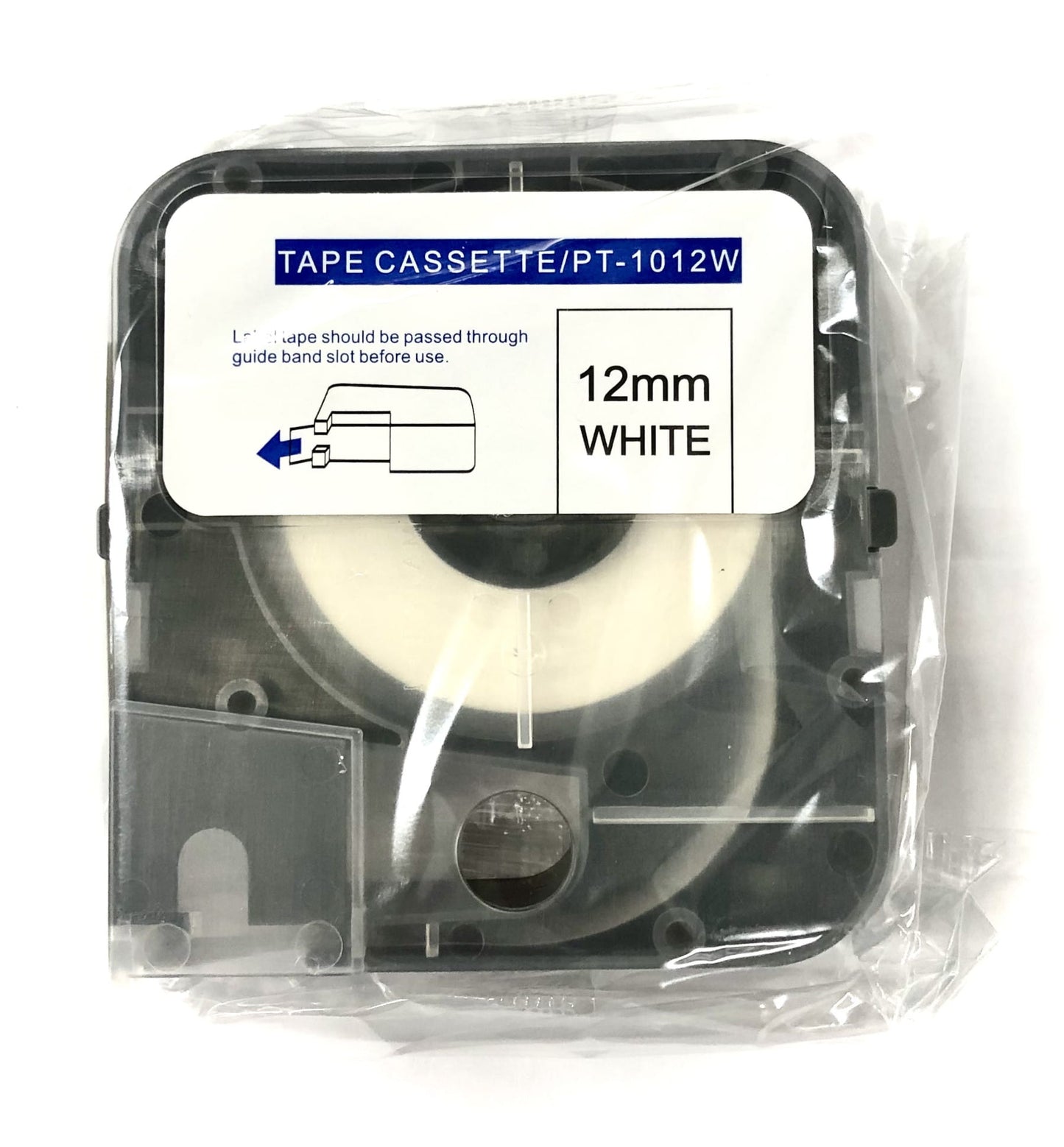 PT-1012W 12mm x 8meter White original tape for PT-1010