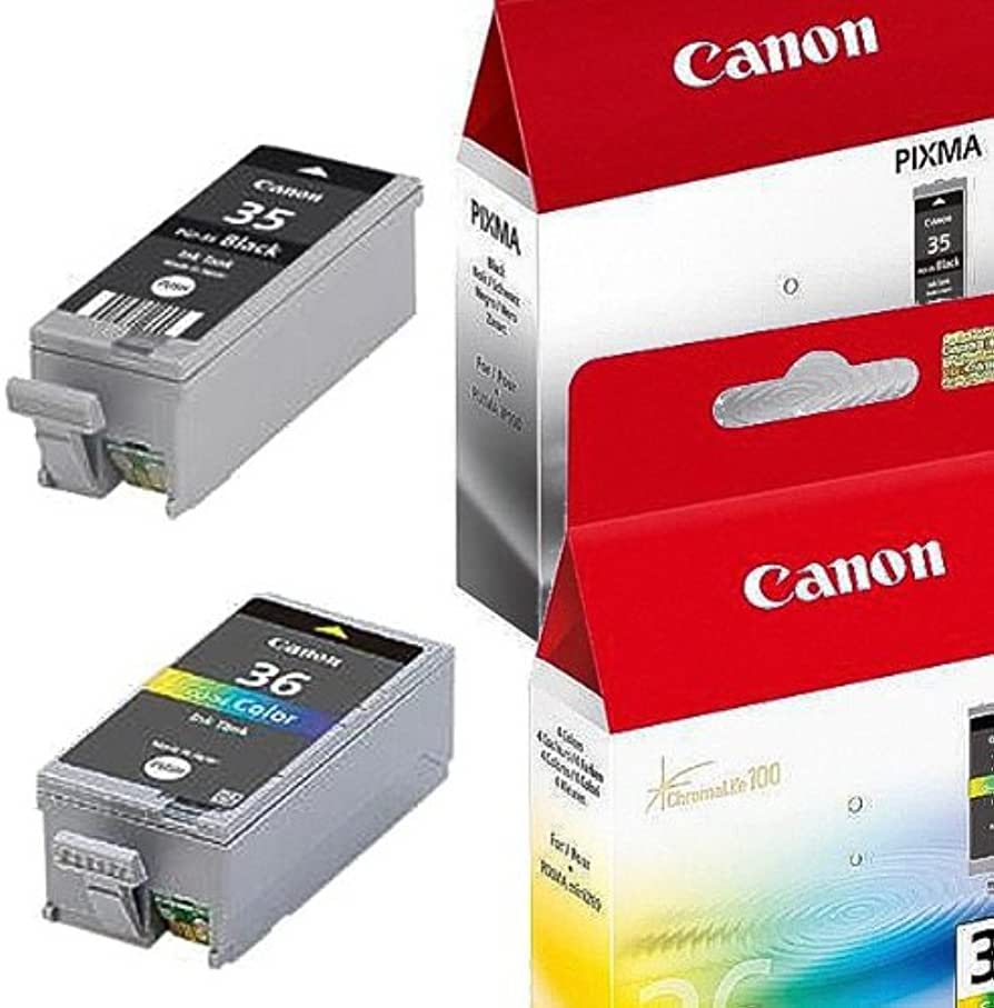 Canon PGI-35BK Black and CLI-36C Color Ink Cartridge set for PIXMA iP110 and TR150