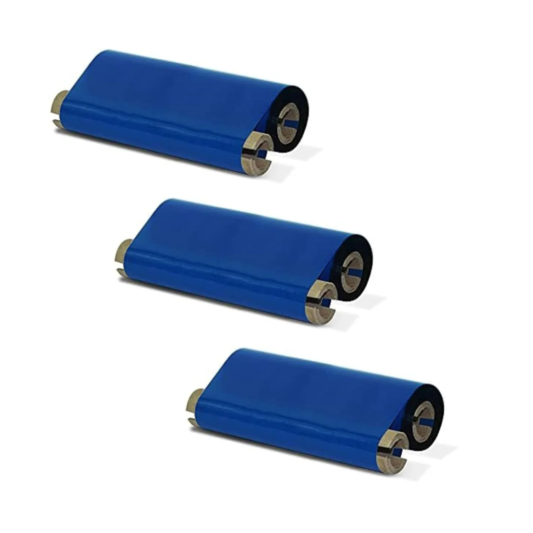 3-pcs 110 mm x 74 meters Thermal Transfer Wax Ribbon with ink out for Barcode Printers