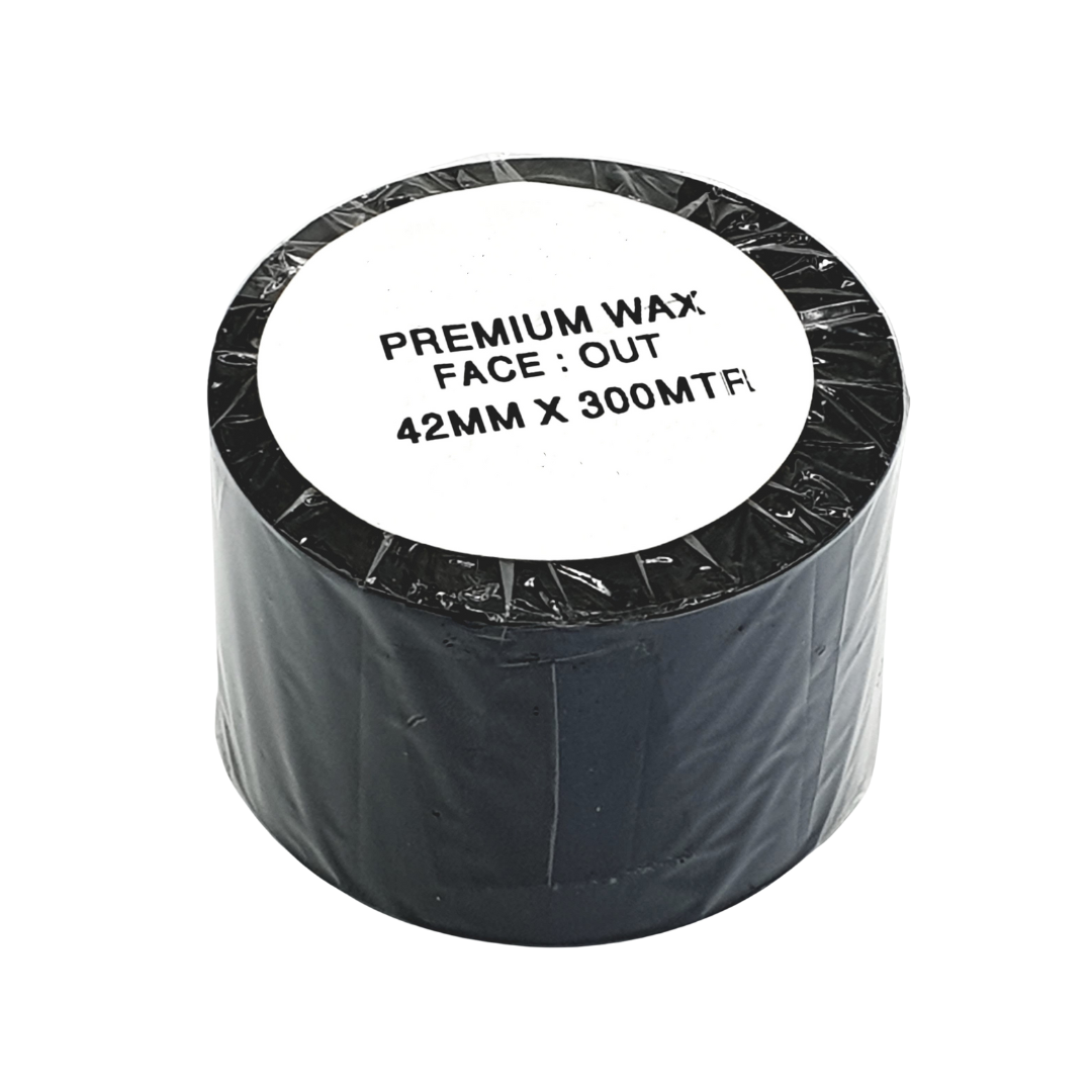 Thermal Transfer Ribbon 42mm x 300m with 1 inch core wax out for Barcode Printers