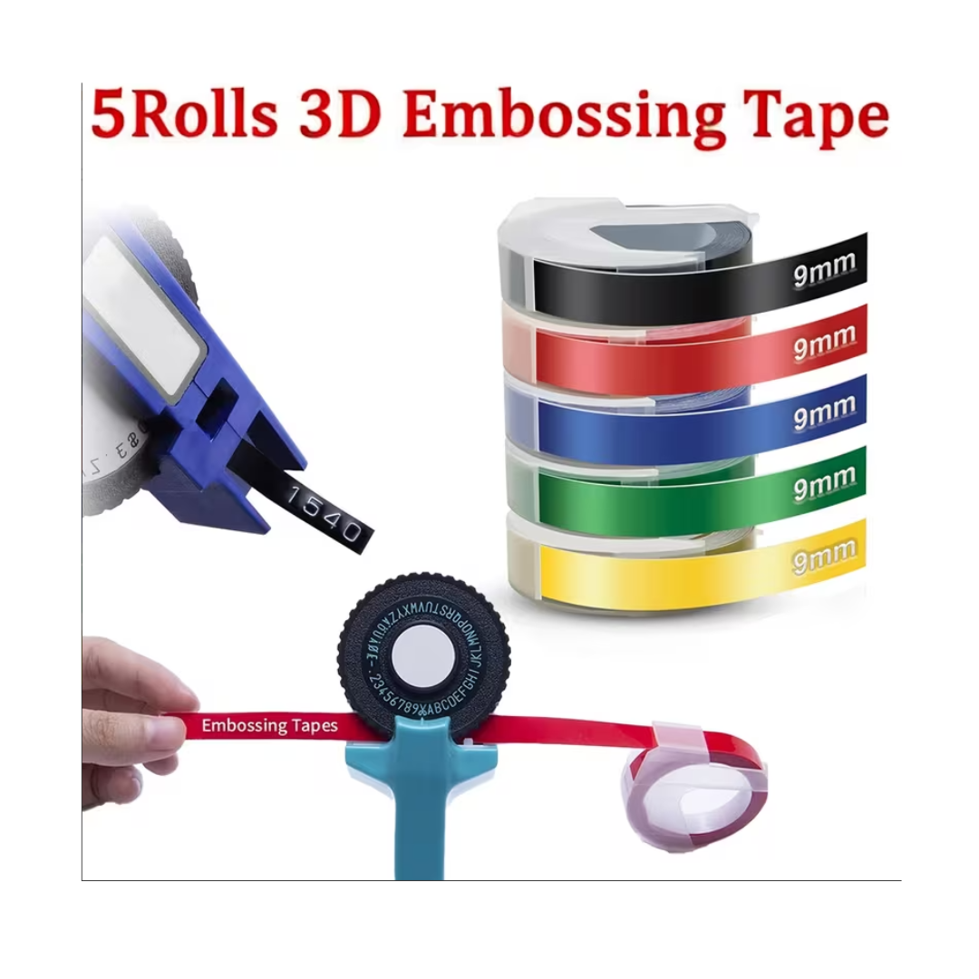 9mm Embossing Label Tape 3D Plastic Tape, buy in UAE