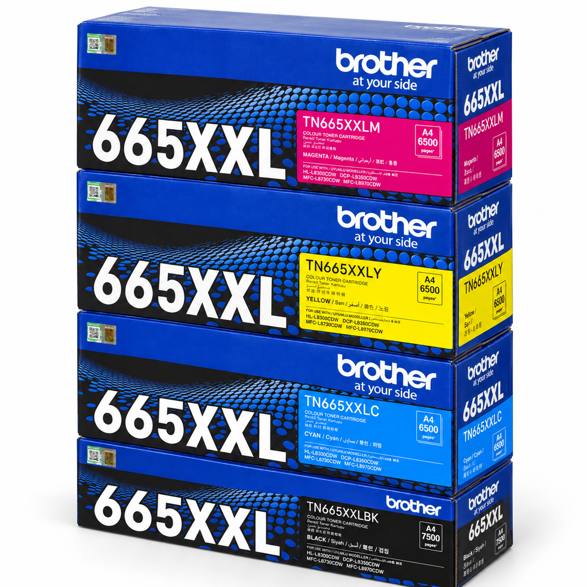 Brother TN-665XXL Super High-Yield 4-Colour Toner Set, in the UAE