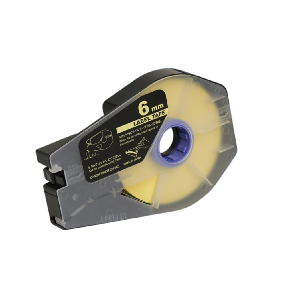 6mm x 30 meter Yellow Label Tape for Canon Cable ID printers