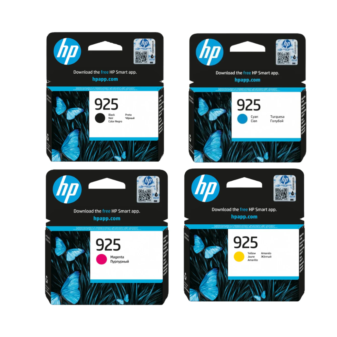 HP 925 4-Color Ink Cartridge set for HP Officejet Pro 8123, HP Officejet Pro 8120 series, HP OfficeJet Pro 8130 series