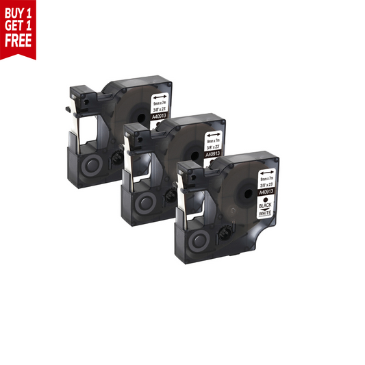 SKY  3-PCS Black on White 9mm x 7 meter Label Tape Cartridge for  Dymo LM160 Label Printer