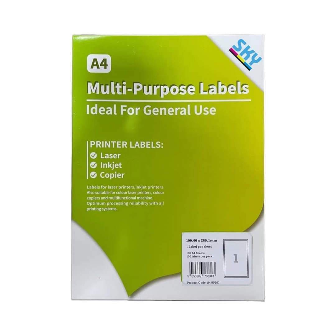 Inkjet Self Adhesive Paper A4 Size 100 Sheets 120gsm Matte