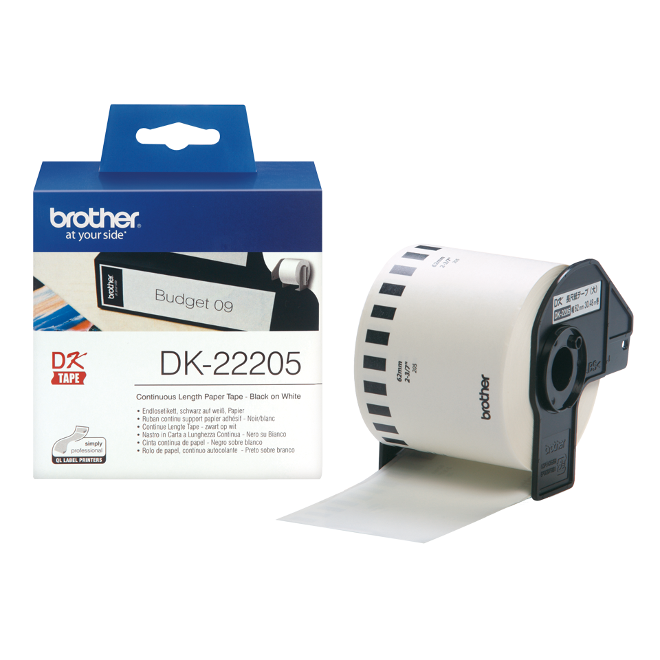 Brother DK-22205 Continuous Paper Roll 62mm X 30.48M