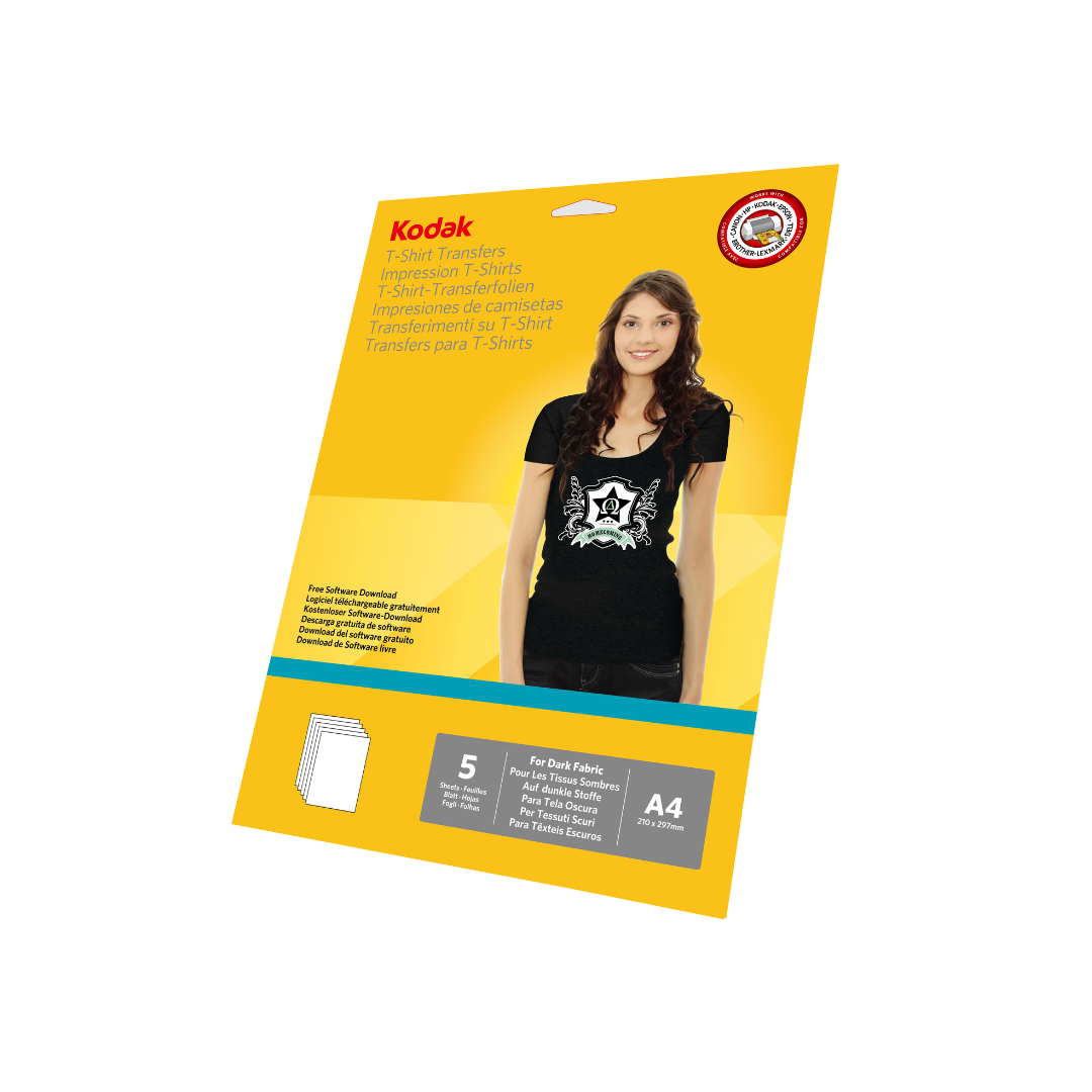 KODAK Dark T-shirt Transfers A4 size 5 sheets