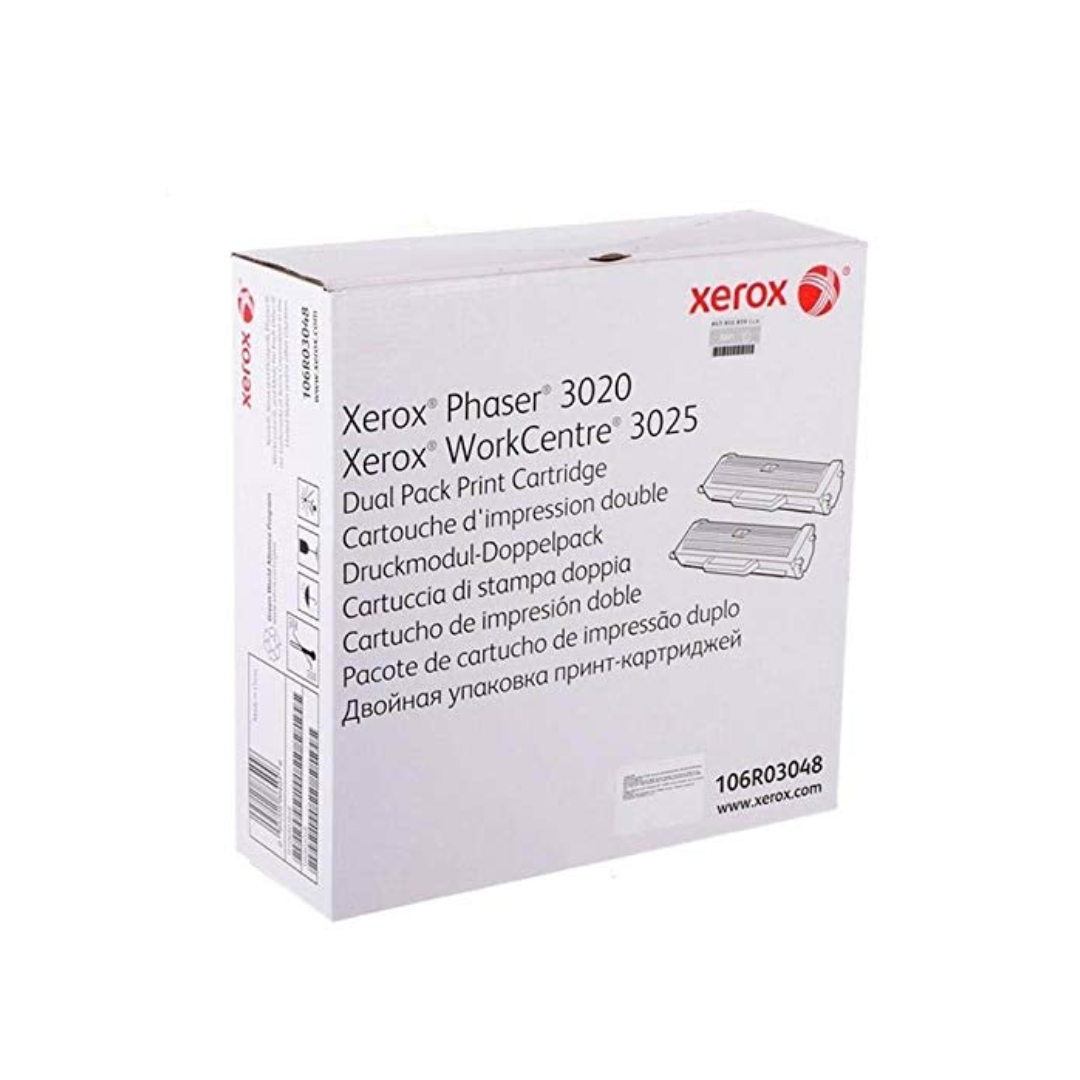 Xerox 106R03048 Dual pack Toner Cartridge for Phaser 3020 and Workcentre 3025 -3000 pages