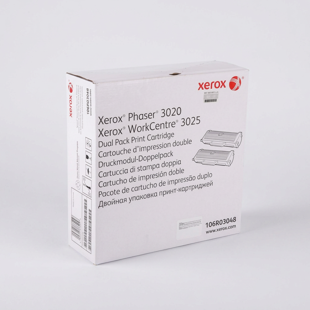 Xerox 106R03048 Black Toner Dual Pack for Phaser 3020 & WorkCentre 3025