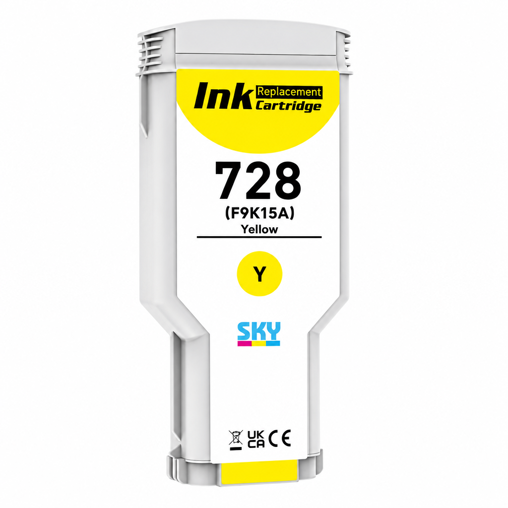 SKY Compatible 728 Yellow Plotter Ink Cartridge for HP Designjet T730 and Designjet T830 MFP, buy in Dubai, UAE