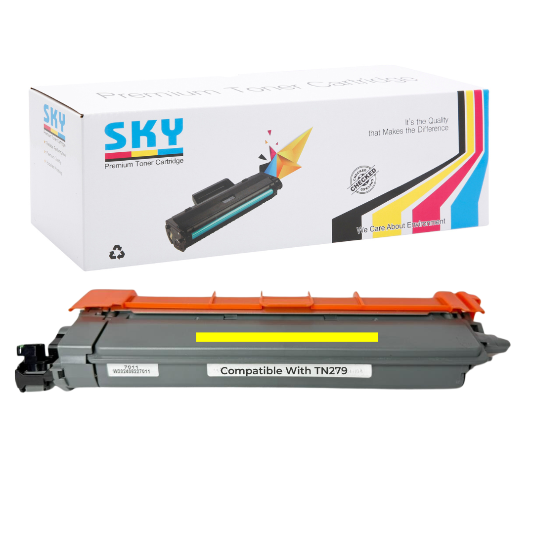 SKY TN-279 Yellow Toner Cartridge with Chip for HL-L3280CDW, DCP-L3520CDW, DCP-L3560CDW, MFC-L3720CDW, MFC-L3760CDW