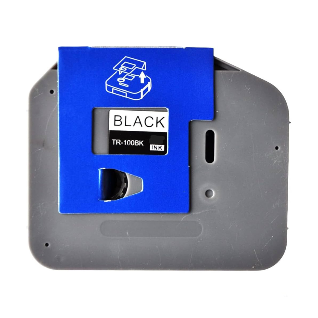 SKY 5-pcs Compatible TR-100BK 100m Ferrule Ribbon Tape Black