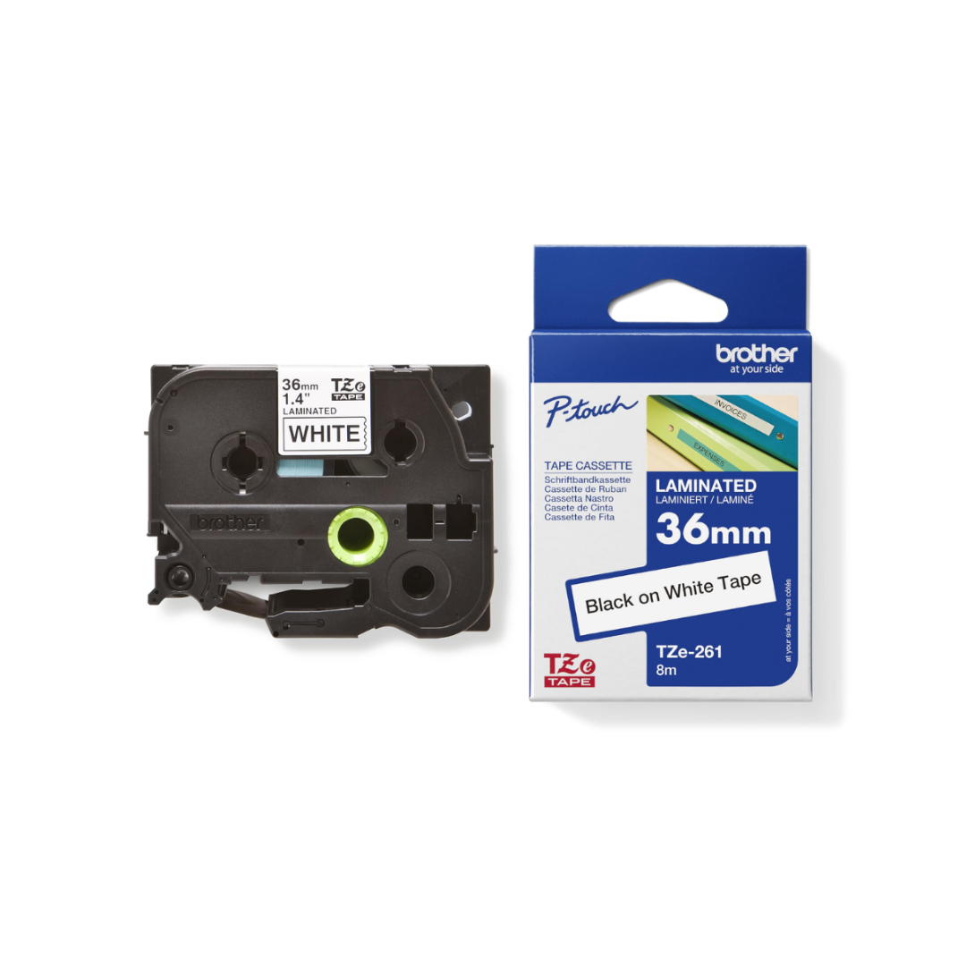 Brother TZe-261 36mm Black on white TZe tape for P-touch Label