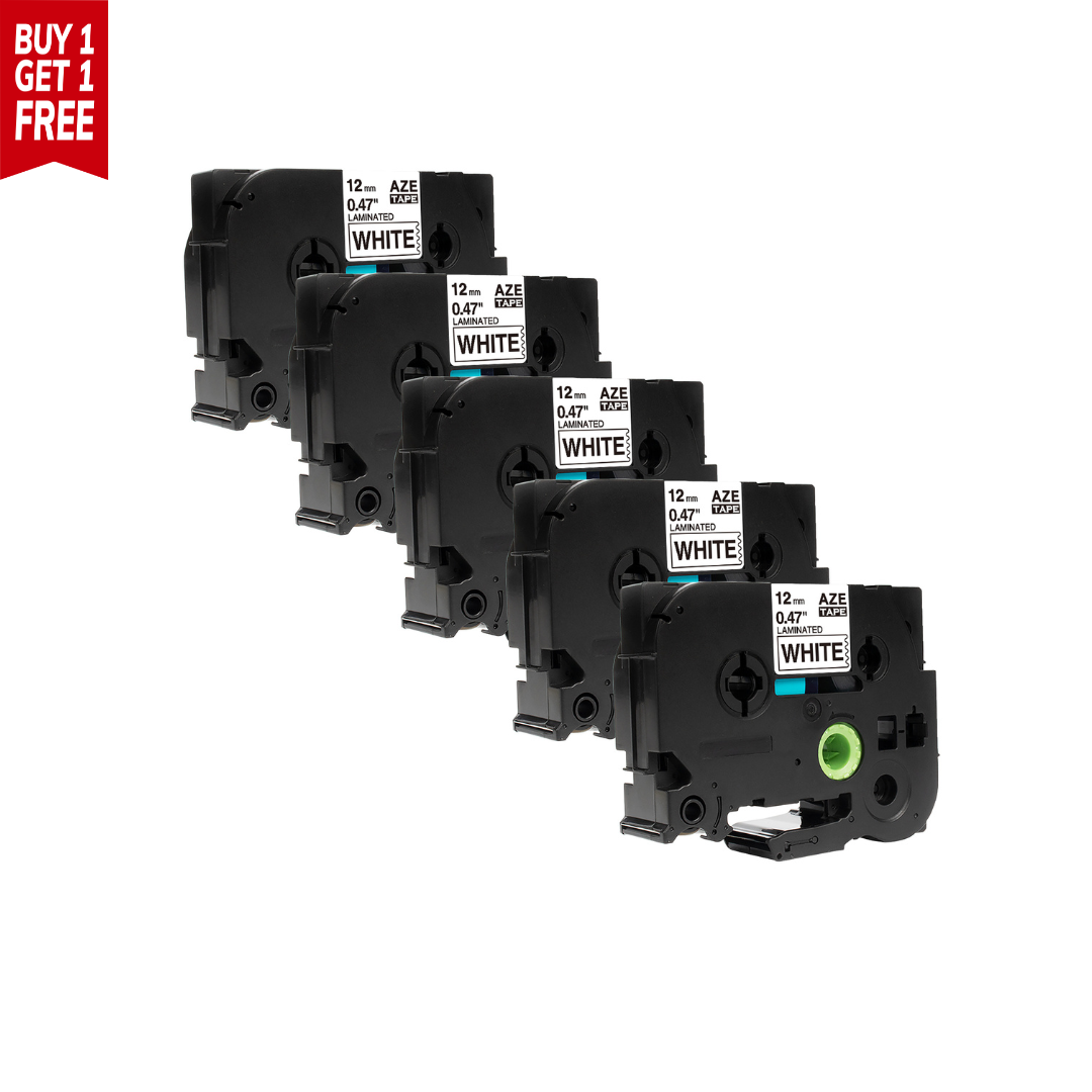 SKY 5-PCS Black on White Compatible TZe-231 12mm 0.47 Inch Laminated TZ Tape for Brother P Touch H110 D400 D210 Label Printers
