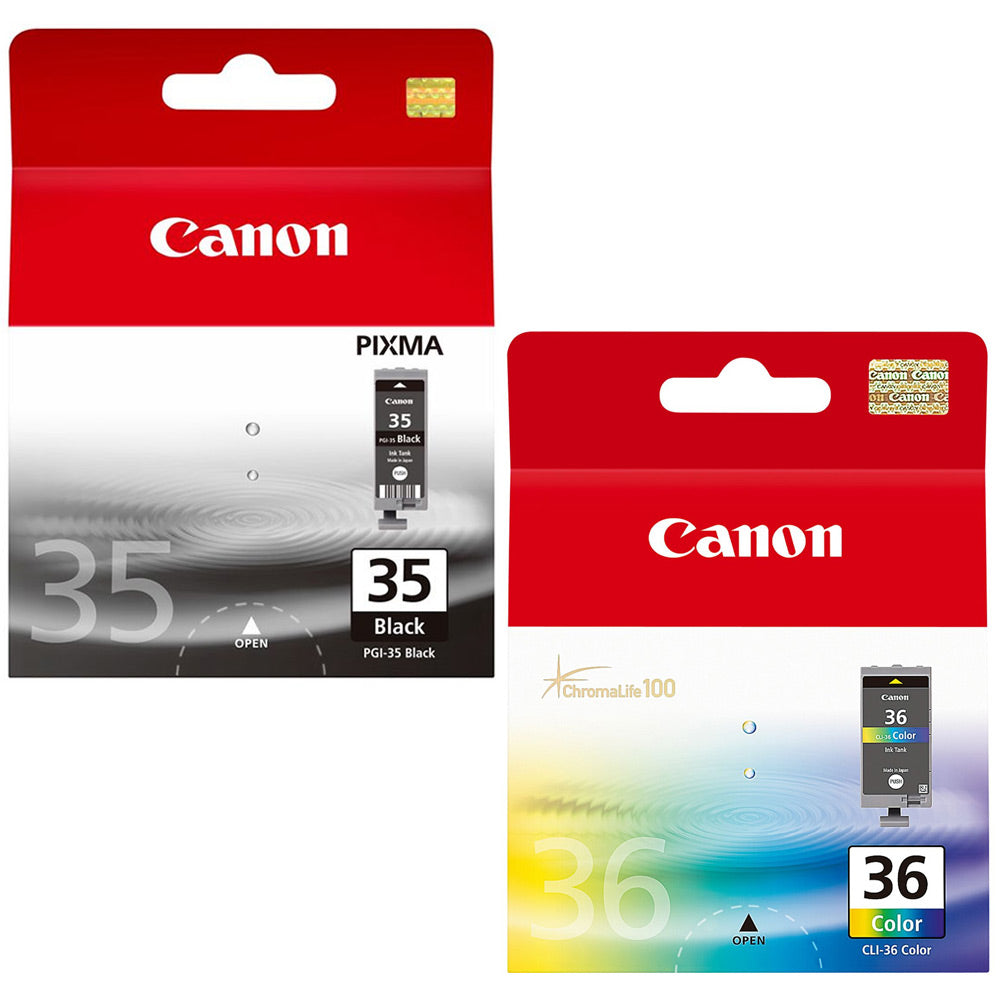 Canon PGI-35BK Black and CLI-36C Color Ink Cartridge set for PIXMA iP110 and TR150