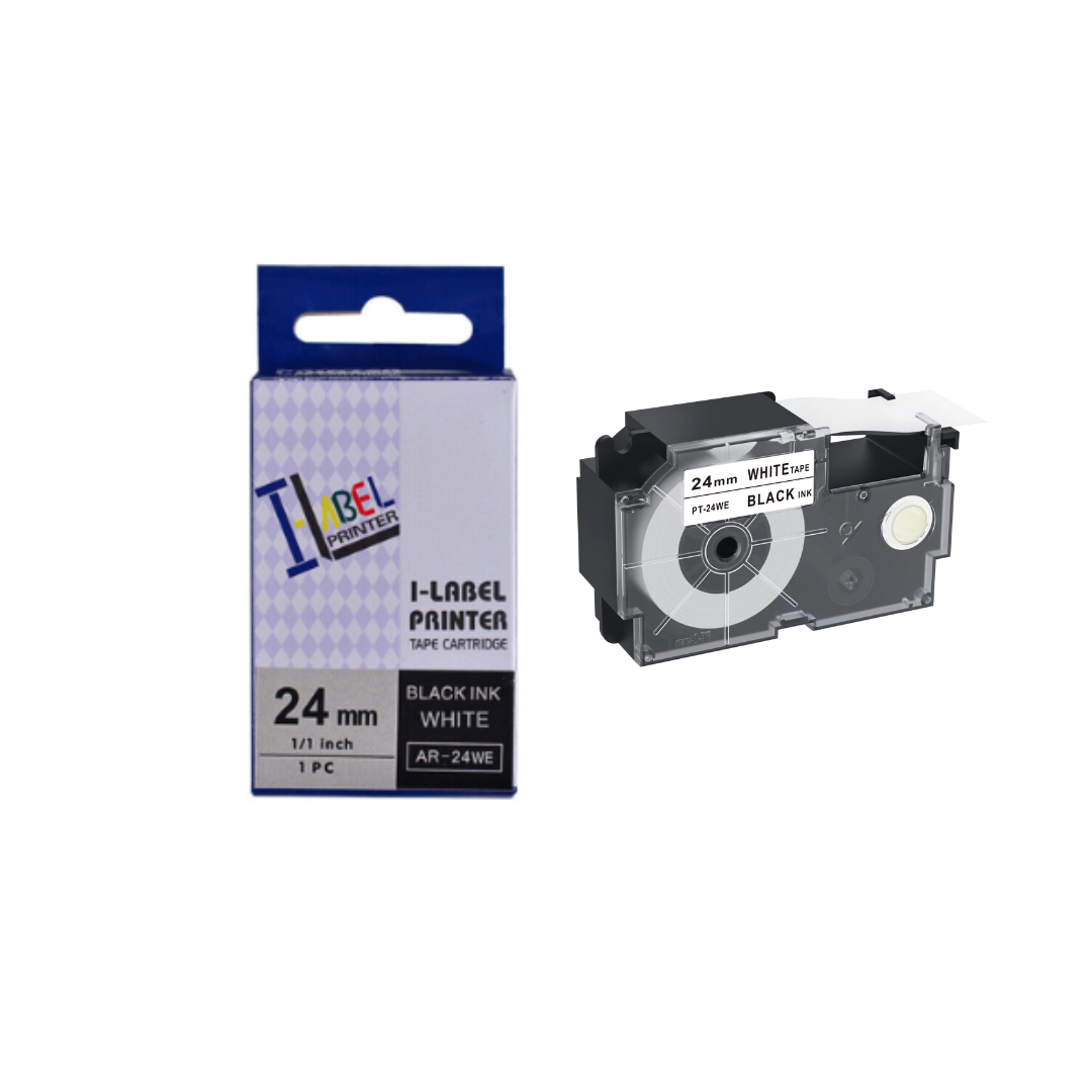 SKY 24mm x 8 meter Label Tape Cartridge for Casio Label Printers