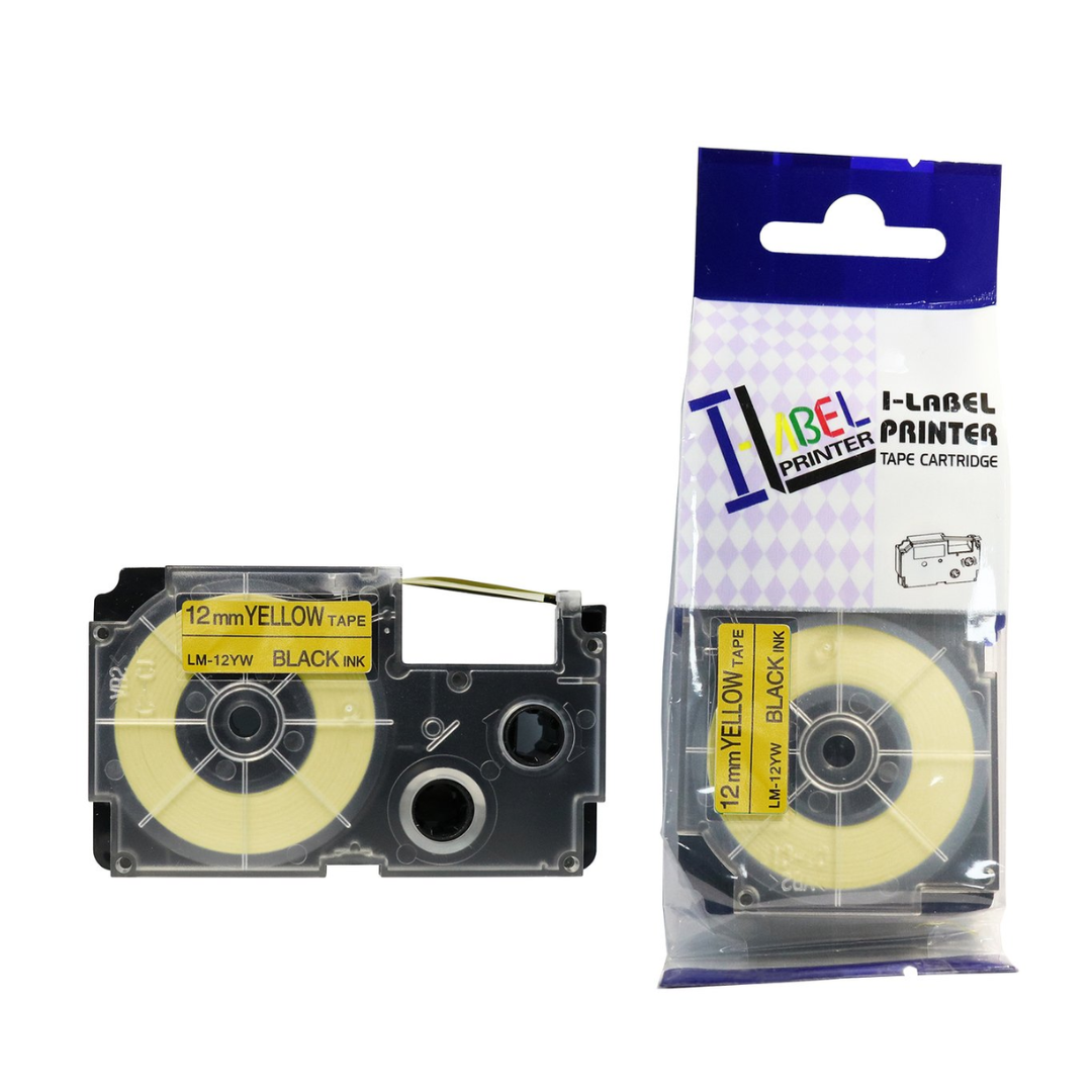 SKY 12mm x 8 meter Label Tape Cartridge for Casio Label Printers