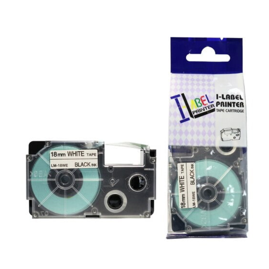 SKY 18mm x 8 meter Label Tape Cartridge for Casio Label Printers