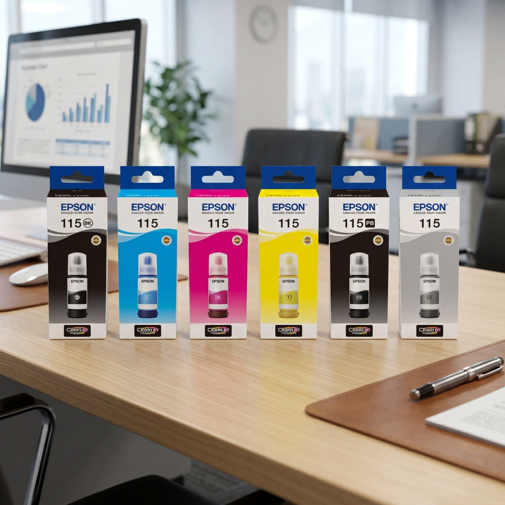 Epson 115 6 color ink set for Epson L8160, L8180 printers, in the UAE