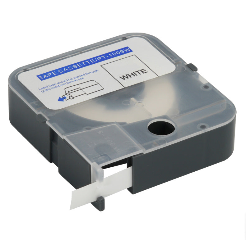 PT-1009W 9mm x 8meter White original tape for PT-1010