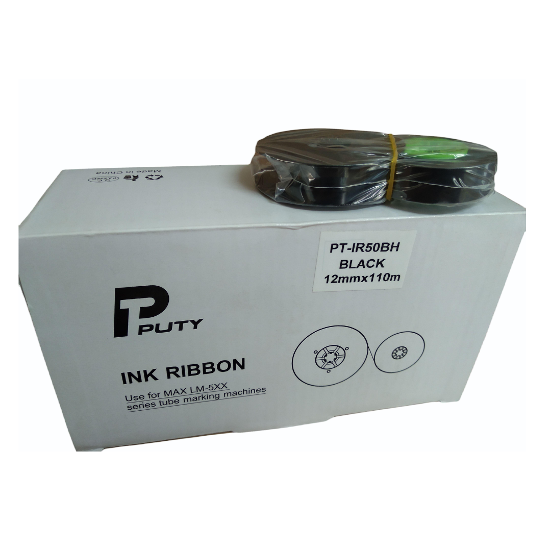 PUTY PT-IR50BH ink Ribbon Compatible with MAX LETAWIN LM550A LM500 Series Pack of 10PC