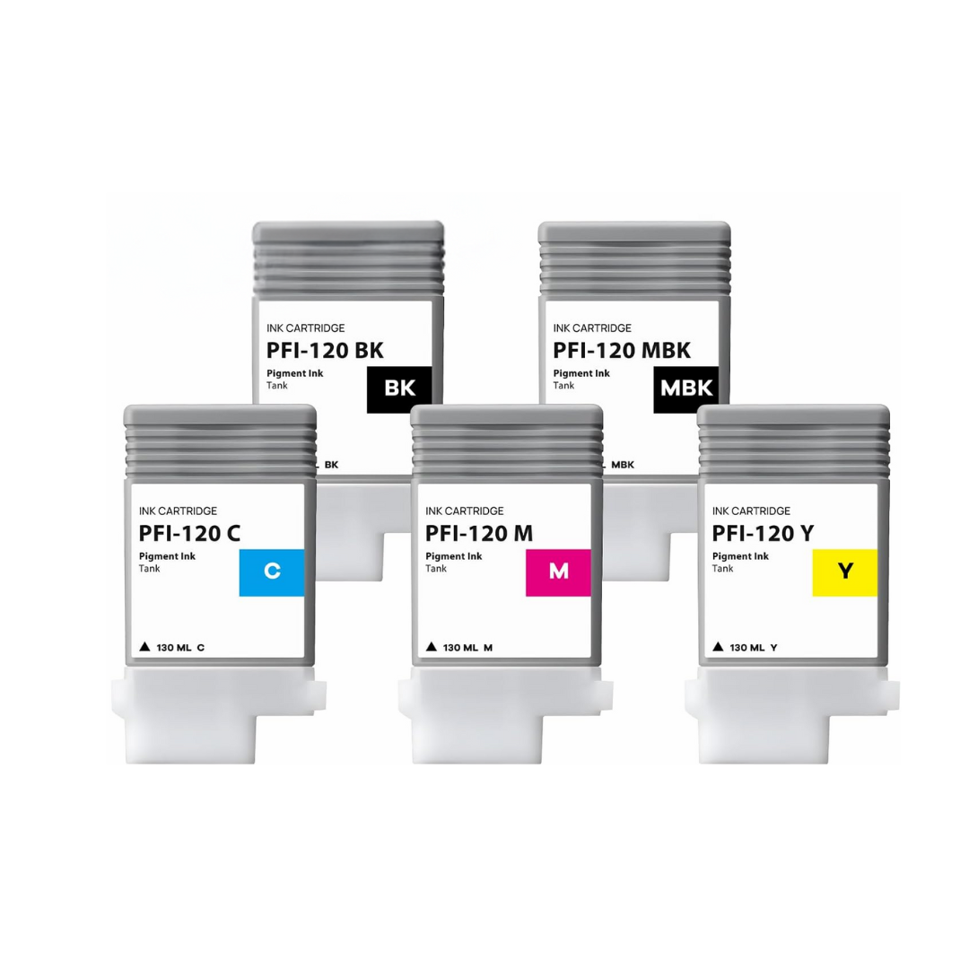 SKY PFI-120 Compatible Ink Cartridge set for ImagePrograf TM-200 TM-205 TM-300 & TM-305
