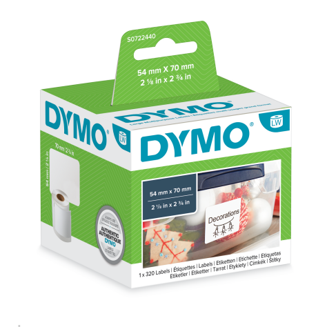 DYMO 99015 LabelWriter Shipping and Badge Labels 54 x 70mm S0722440