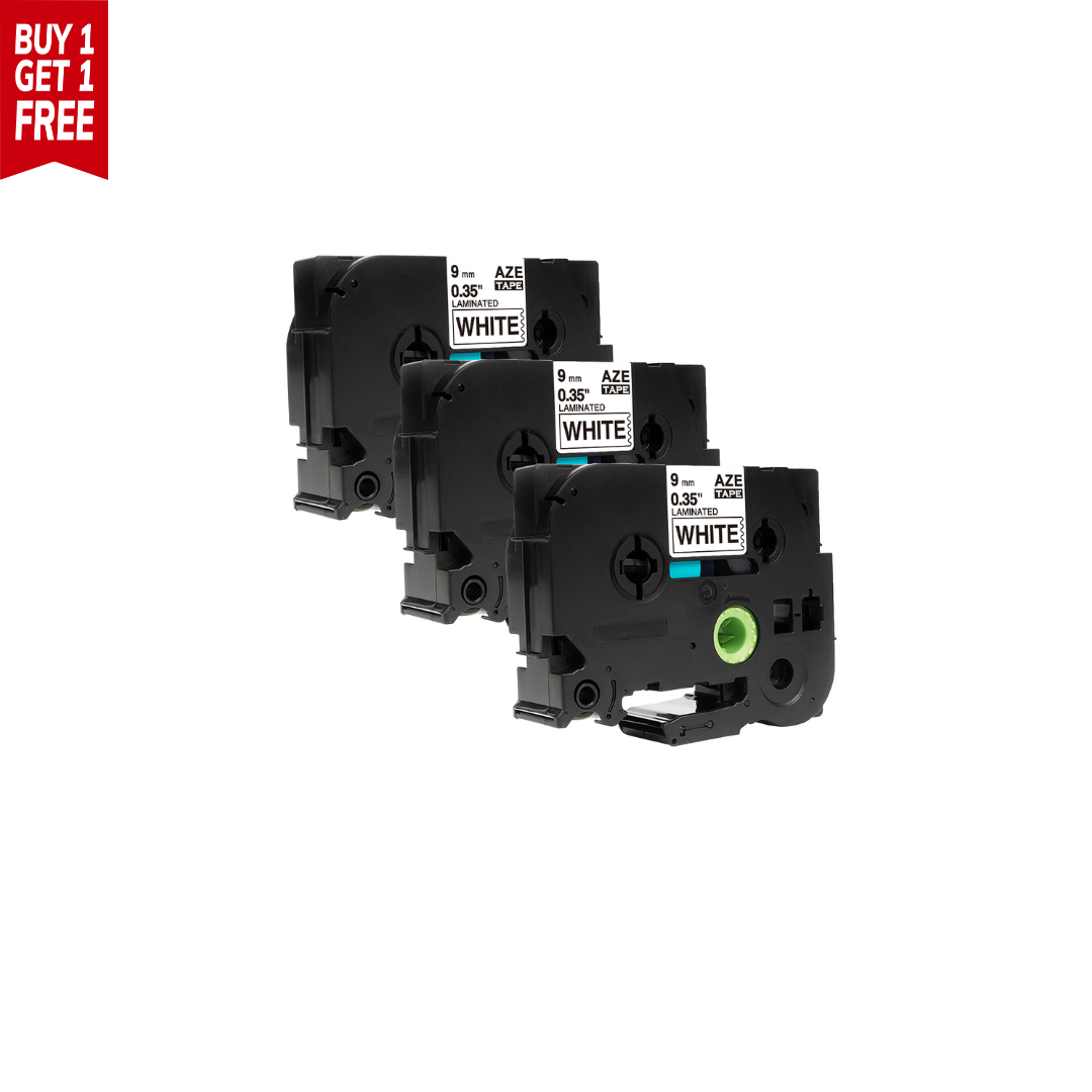 SKY 3-PCS Black on White Compatible TZe-221 9mm 0.35 Inch Laminated TZ Tape for Brother P Touch H110 D400 D210 Label Printers