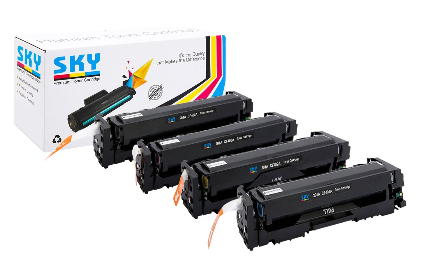 201A Toner Cartridges - 4 Color Set for HP Colour LaserJet Pro M252, M274 and M277