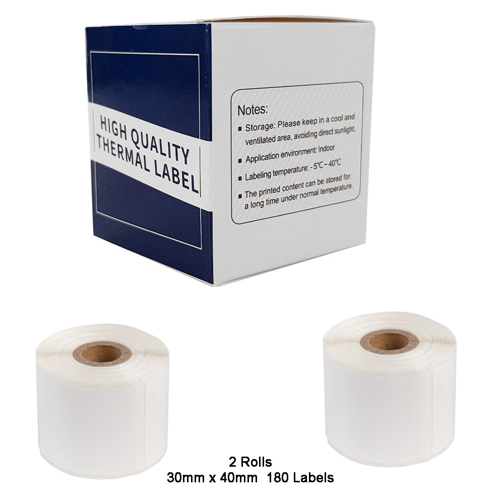 2 x Label rolls for M110/M110S/M120/M200/M220 Bluetooth Label Printers
