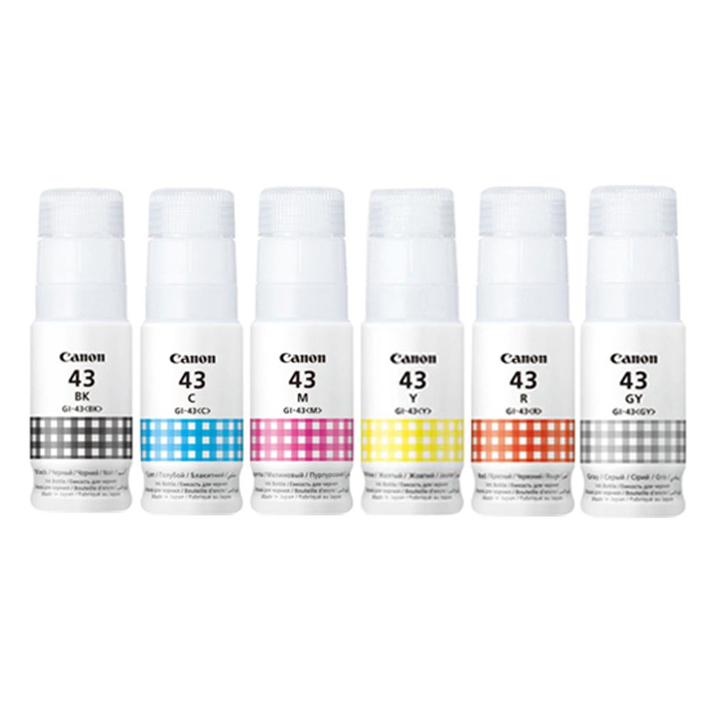 Canon GI-43 6-Color Ink Bottle set for PIXMA G640 and PIXMA G540