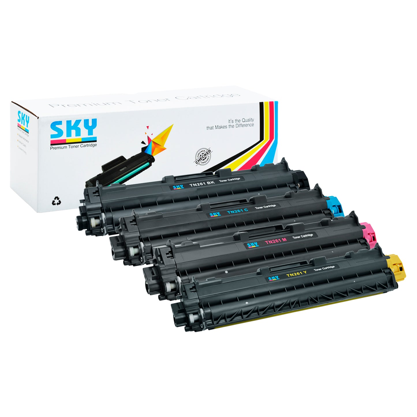 SKY TN-261 4-color set Compatible Toner Cartridge for Brother HL-3150 and MFC-9330CDW