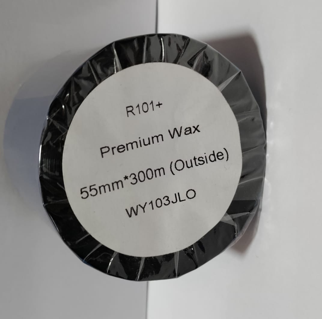 Thermal Transfer Ribbon 55mm x 300m with 1 inch core wax out for Barcode Printers