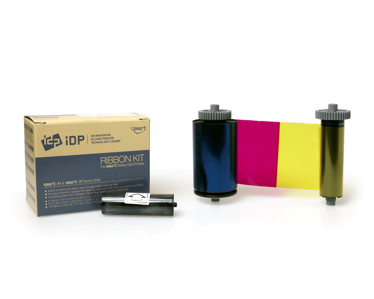 IDP SMART ID Card ribbon kit - 250 images color YMCKO ribbon with cleaning roll 659083
