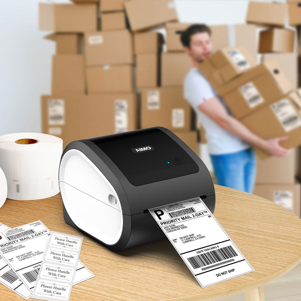 6XL Label Printer with 5 rolls of SKY 99014 Labels - 54mm x 101mm -220 labels per roll