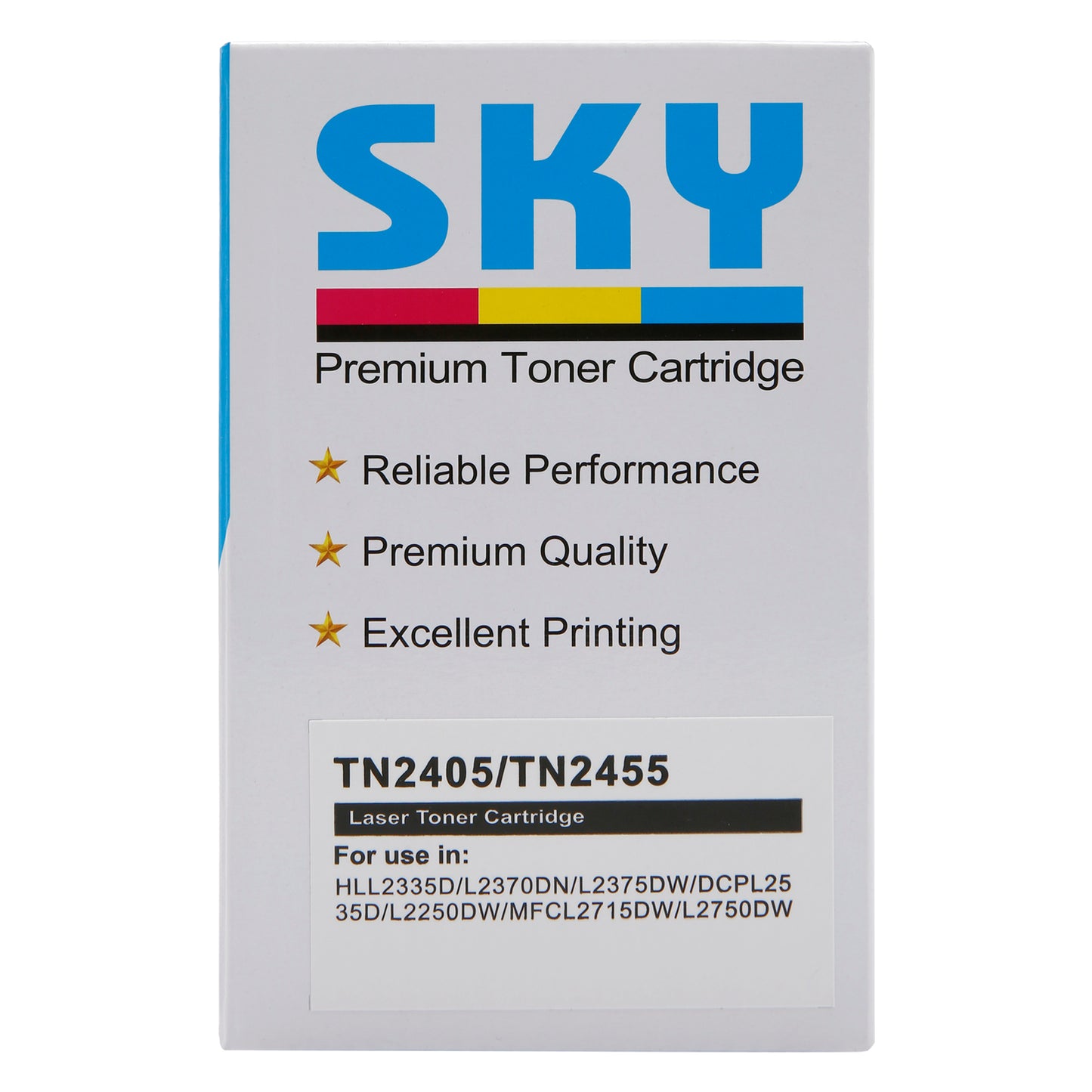 SKY 2PCS TN-2405 Toner Cartridge for Brother HL-2335D, L2370DN DCP-L2535D and DCP-L2550DW