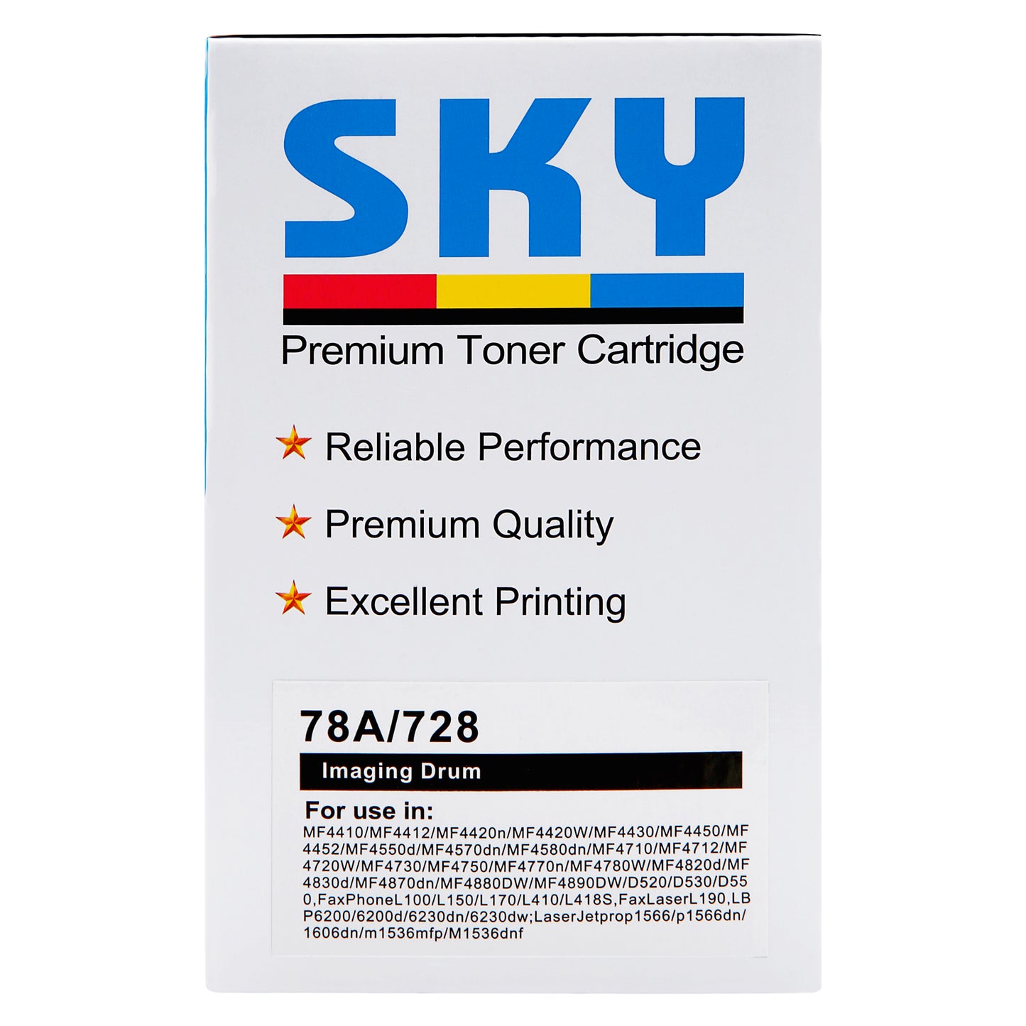 SKY 78A Toner Cartridge CE278A for LaserJet Pro M1536dnf, M1537dnf, M1538dnf, M1539dnf, P1566, and P1606dn