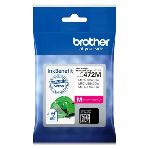 Brother LC472 Magenta Ink Cartridge for Brother MFC-J2340DW J3540DW and J3940DW Printers