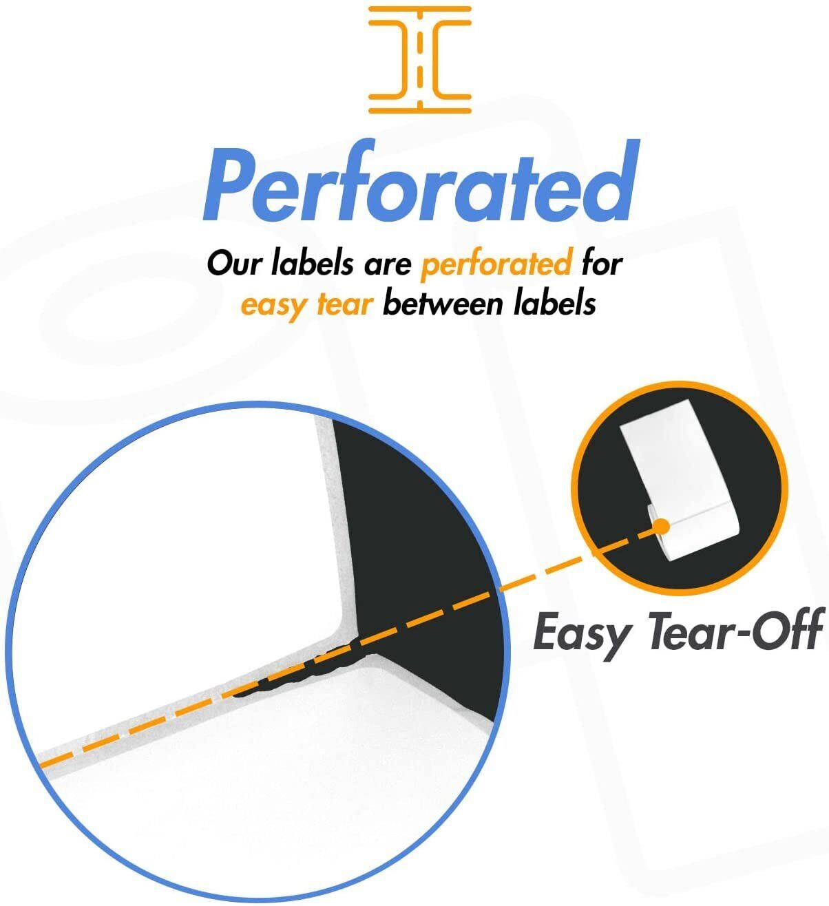 White 4"X2" Direct Thermal Barcode Labels - Shipping Labels - 750 Labels of Roll Compatible with Zebra Printers