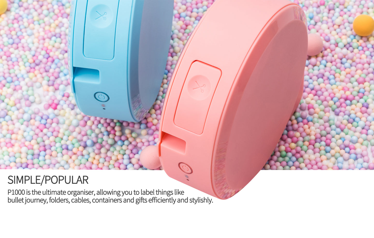 Bluetooth Label Printer P1000 Pink Color