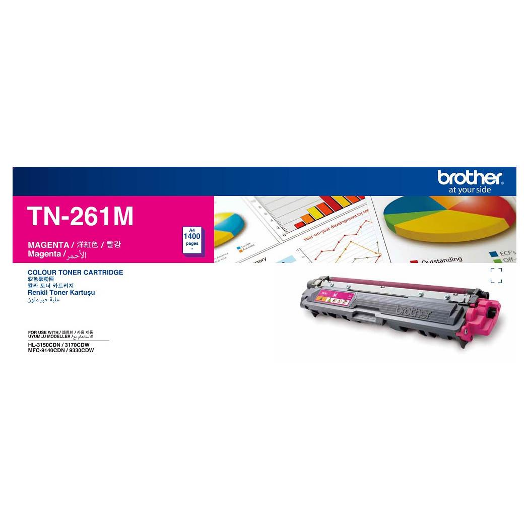Brother TN-261 Magenta Toner Cartridge for HL-3150 HL-3170CDW MFC-9330CDW Printers