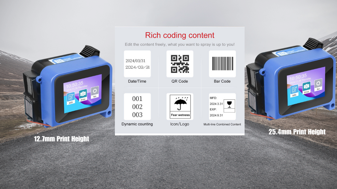 Mini Pro Handheld Thermal Inkjet Printers 